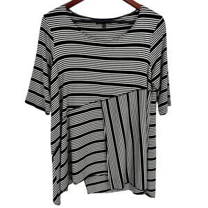 COMFY USA Small SOFT Black Wearable Art Super Stretchy Blouse Shirt Top Lounge